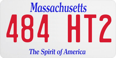 MA license plate 484HT2