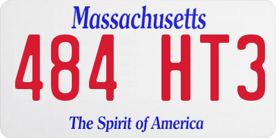 MA license plate 484HT3