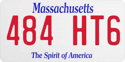 MA license plate 484HT6