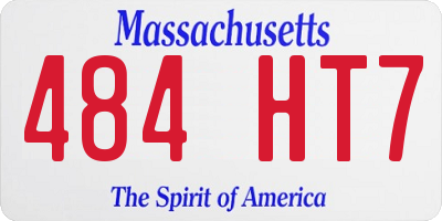 MA license plate 484HT7