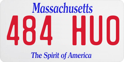 MA license plate 484HU0