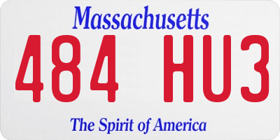 MA license plate 484HU3
