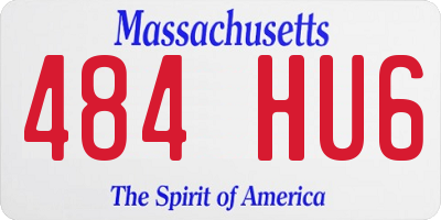 MA license plate 484HU6