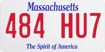 MA license plate 484HU7