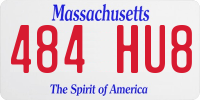 MA license plate 484HU8