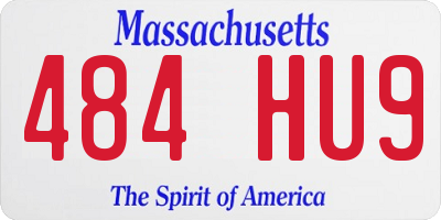 MA license plate 484HU9