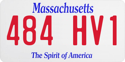 MA license plate 484HV1