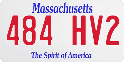 MA license plate 484HV2