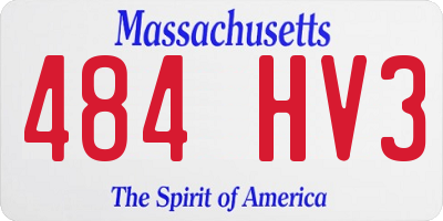 MA license plate 484HV3