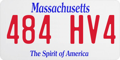 MA license plate 484HV4