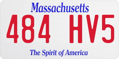 MA license plate 484HV5