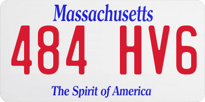 MA license plate 484HV6