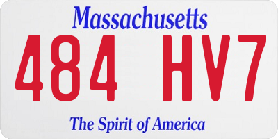 MA license plate 484HV7