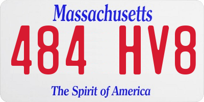 MA license plate 484HV8