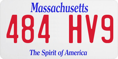 MA license plate 484HV9