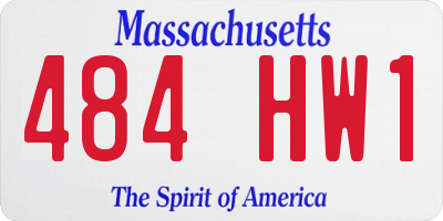 MA license plate 484HW1