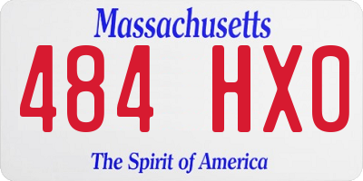 MA license plate 484HX0