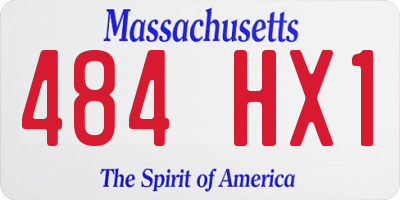 MA license plate 484HX1