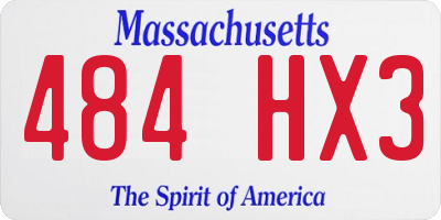 MA license plate 484HX3