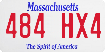 MA license plate 484HX4