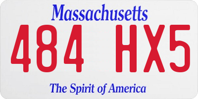 MA license plate 484HX5
