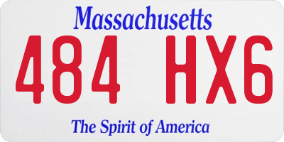 MA license plate 484HX6