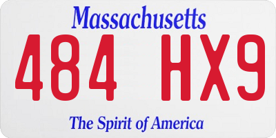 MA license plate 484HX9