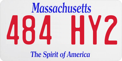 MA license plate 484HY2