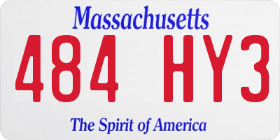 MA license plate 484HY3