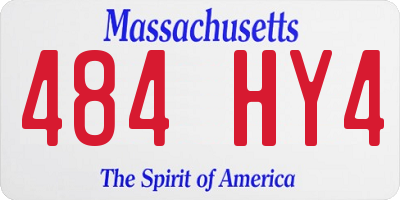 MA license plate 484HY4