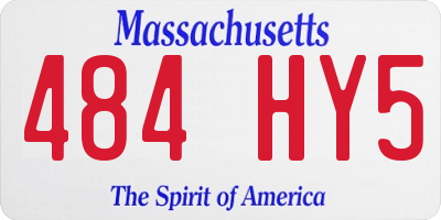 MA license plate 484HY5
