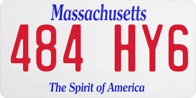 MA license plate 484HY6