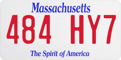 MA license plate 484HY7