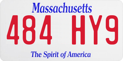 MA license plate 484HY9
