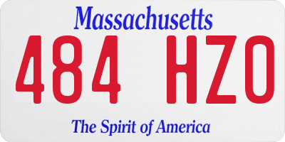 MA license plate 484HZ0