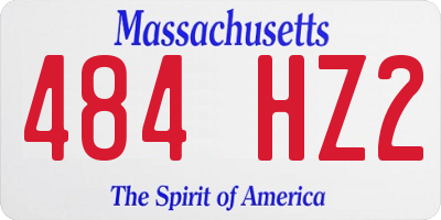 MA license plate 484HZ2