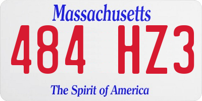MA license plate 484HZ3