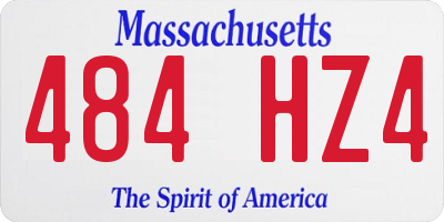 MA license plate 484HZ4