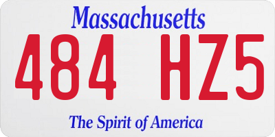 MA license plate 484HZ5