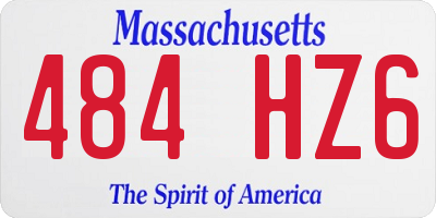 MA license plate 484HZ6