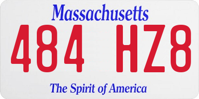 MA license plate 484HZ8