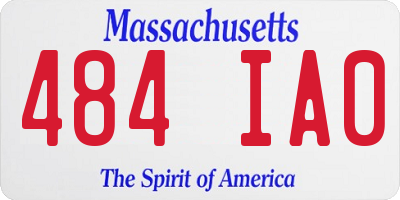 MA license plate 484IA0