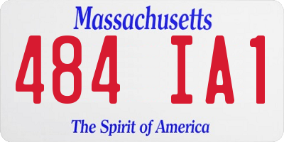 MA license plate 484IA1