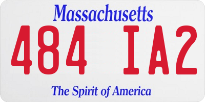 MA license plate 484IA2