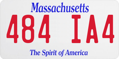 MA license plate 484IA4