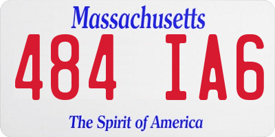 MA license plate 484IA6