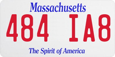 MA license plate 484IA8
