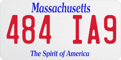 MA license plate 484IA9