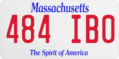 MA license plate 484IB0