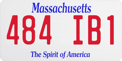 MA license plate 484IB1